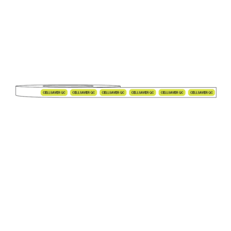 NEVS Label, CELLSAVER QC 5/16" x 1-1/4" Fluorescent Chart w/ black L-5963